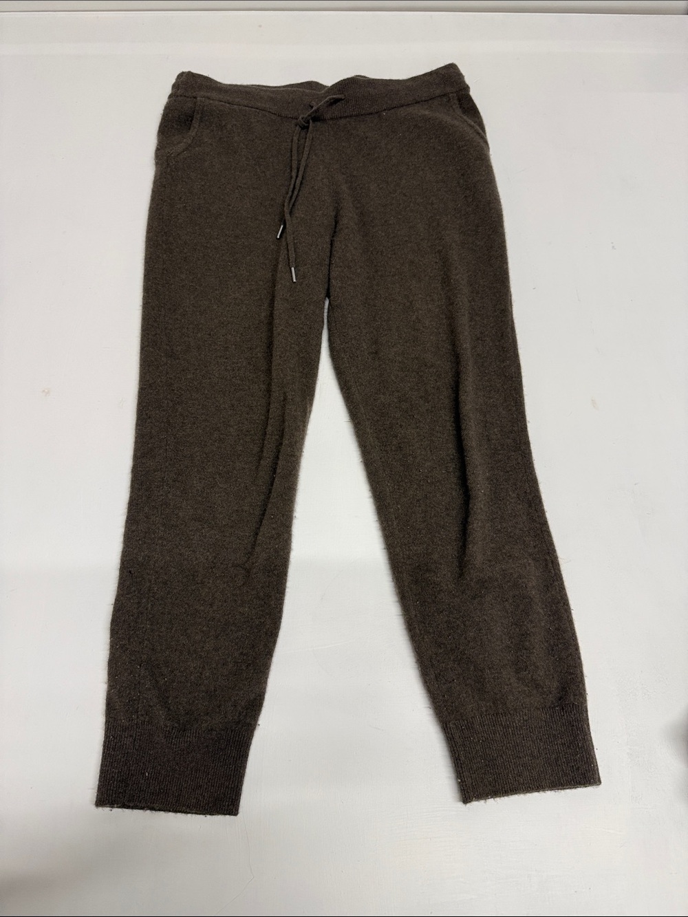 100% Cashmere set Brown Jogger Pants